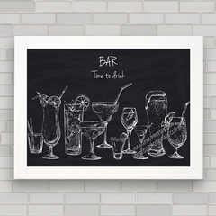 QUADRO DECORATIVO CHALKBOARD 54 - COPOS PARA BAR - comprar online