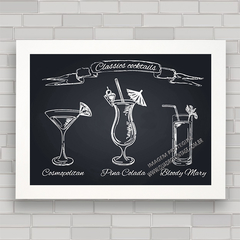 QUADRO DECORATIVO CHALKBOARD 55- COQUETÉIS CLÁSSICOS - comprar online