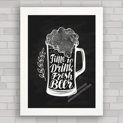 QUADRO DECORATIVO CHALKBOARD 59 - FRESH BEER - comprar online