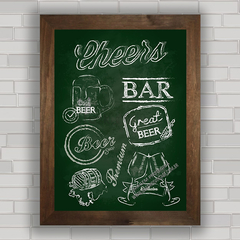 QUADRO DECORATIVO RETRÔ CHALKBOARD 66 - BAR