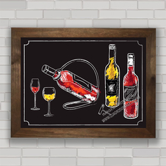 QUADRO DECORATIVO PARA ADEGA CHALKBOARD 75 na internet