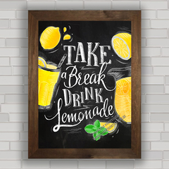 QUADRO DECORATIVO CHALKBOARD 8 - DRINK LEMONADE na internet