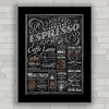 QUADRO DECORATIVO CHALKBOARD 88 - CAFÉ EXPRESSO