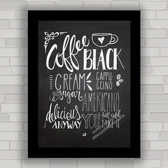 QUADRO DECORATIVO CHALKBOARD 90 - CAFÉ PRETO