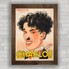 QUADRO RETRÔ CHARLIE CHAPLIN CHARLOT