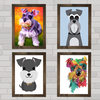 CONJUNTO DE QUADROS CACHORRO SCHNAUZER