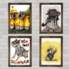 CONJUNTO DE QUADROS CACHORRO SCHNAUZER