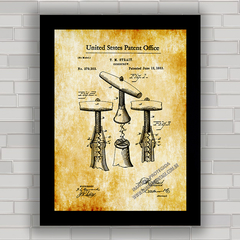 QUADRO DECORATIVO CORKSCREW PATENT - comprar online