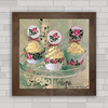 QUADRO DECORATIVO COZINHA 138 - CUPCAKES