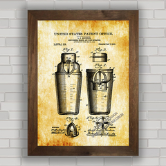 QUADRO DECORATIVO DRINK SHAKER MIXER PATENT