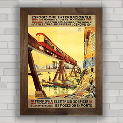 QUADRO RETRÔ ESPOSIZIONE INTERNATIONALE GENOVA 1914