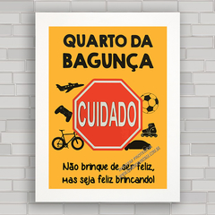 QUADRO DECORATIVO FRASES 127 - QUARTO DA BAGUNÇA - comprar online