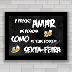 QUADRO VINTAGE FRASES 132 - SEXTA FEIRA