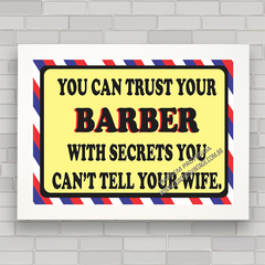 QUADRO DECORATIVO FRASES 194 - BARBER SHOP - comprar online