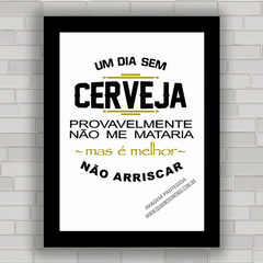 QUADRO DECORATIVO PARA BAR FRASES 200 - CERVEJA