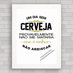 QUADRO DECORATIVO PARA BAR FRASES 200 - CERVEJA - comprar online