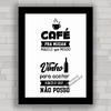 QUADRO VINTAGE FRASES 22 - CAFÉ & VINHO