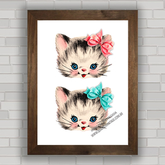 QUADRO DECORATIVO GATOS 61 na internet