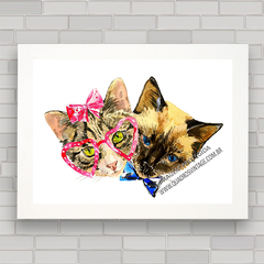 QUADRO DECORATIVO GATOS 64 - comprar online