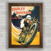 QUADRO DECORATIVO MOTO HARLEY DAVIDSON GOODYEAR