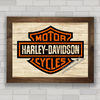 QUADRO DECORATIVO MOTO HARLEY DAVIDSON LOGO