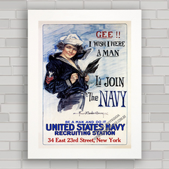 QUADRO DECORATIVO RETRÔ JOIN THE NAVY 1917 - comprar online