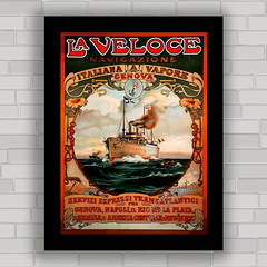 QUADRO DECORATIVO RETRÔ LA VELOCE 1889 - comprar online