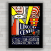 QUADRO DE CINEMA LINCOLN CENTER NEW YORK 1966