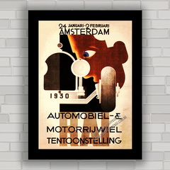 QUADRO RETRÔ MOTORRIJWIEL AMSTERDAN 1930 - comprar online