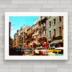 QUADRO RETRÔ NEW YORK CHINATOWN 1960 - comprar online