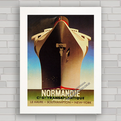 QUADRO NAVIO TRANSATLÂNTICO NORMANDIE 1935 - comprar online