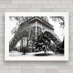 QUADRO DECORATIVO PARIS EIFFEL NEIGE