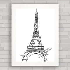 QUADRO DECORATIVO PARIS EIFFEL NOIR ET BLANC 7 - comprar online