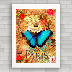 QUADRO DECORATIVO PARIS PAPILLON - comprar online