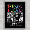 QUADRO DECORATIVO PINK FLOYD 1971