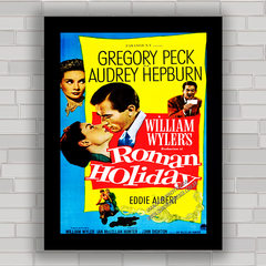 QUADRO FILME ROMAN HOLIDAY - AUDREY HEPBURN