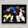 QUADRO DECORATIVO SIMPSONS BEATLES ABBEY ROAD