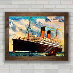 QUADRO VINTAGE NAVIO SS DORIC 1923 na internet