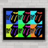 QUADRO DECORATIVO ROLLING STONES POP ART