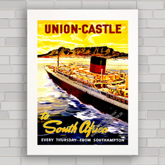 QUADRO DECORATIVO UNION CASTLE SOUTH AFRICA 1930s - comprar online