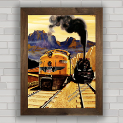 QUADRO DECORATIVO TRENS UNION PACIFIC PAST & FUTURE na internet