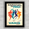 QUADRO DECORATIVO VARIG CARNAVAL RIO DE JANEIRO