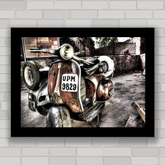 QUADRO DECORATIVO VESPA SÉPIA