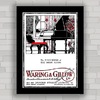 QUADRO DECORATIVO WARING & GILLOW PIANOS 1916