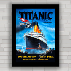 QUADRO VINTAGE WHITE STAR TITANIC