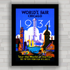 QUADRO DECORATIVO WORLD'S FAIR CHICAGO 1934