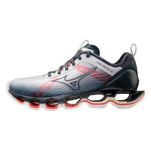 T nis Mizuno Wave Prophecy X Branco e Vermelho