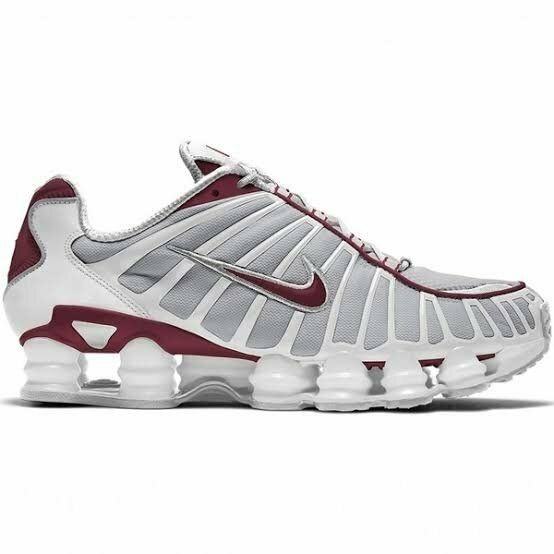 Nike Shox Tl 12 Molas Masculino Branco Cinza e Vinho
