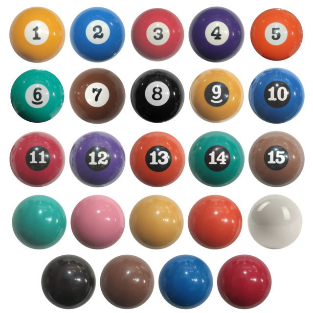 Jogo de Bola de Bilhar Sinuca de 50mm - Billiard - Bolas de Sinuca