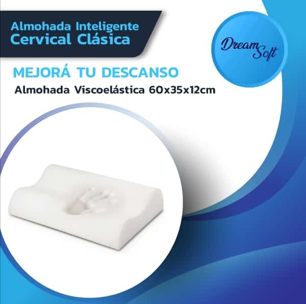 Almohada Viscoelastica Cervical Dream Soft 60x35